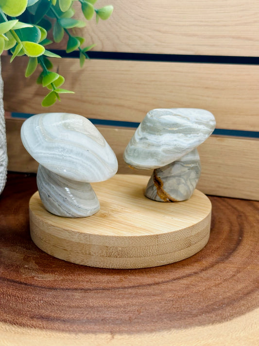 Calcite Mushroom Carving