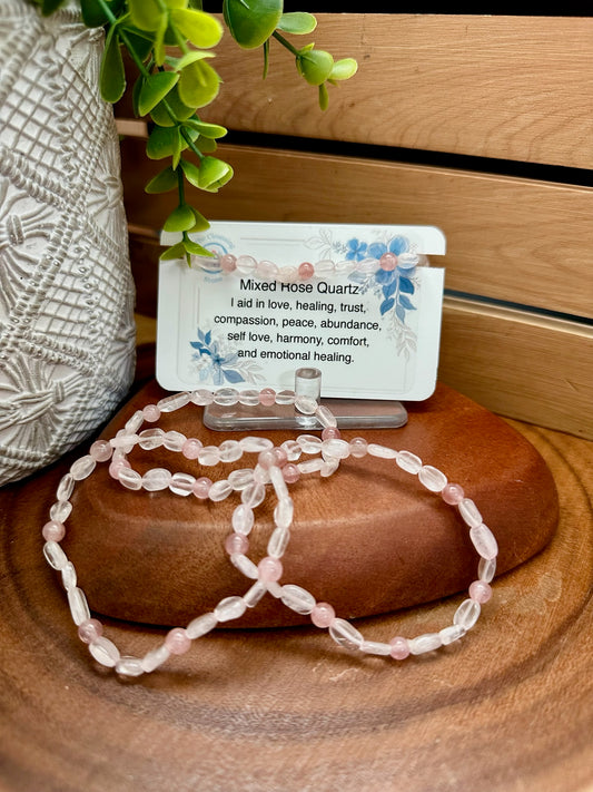 Mixed Rose Quartz Bracelet