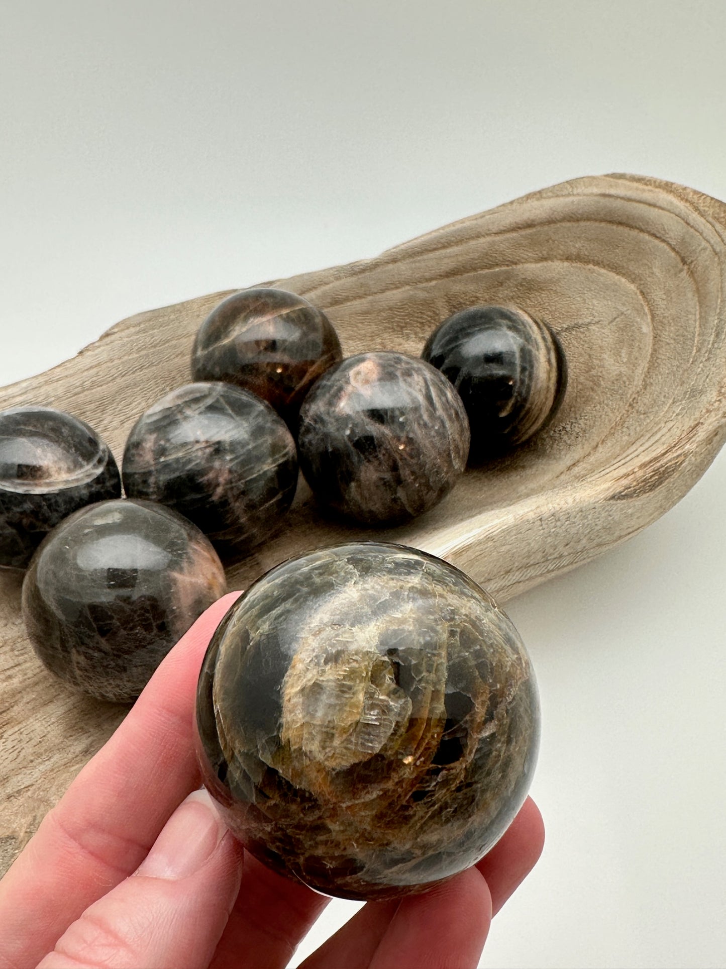 Black Moonstone Small Spheres