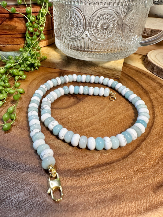 Howlite and Amazonite Necklace