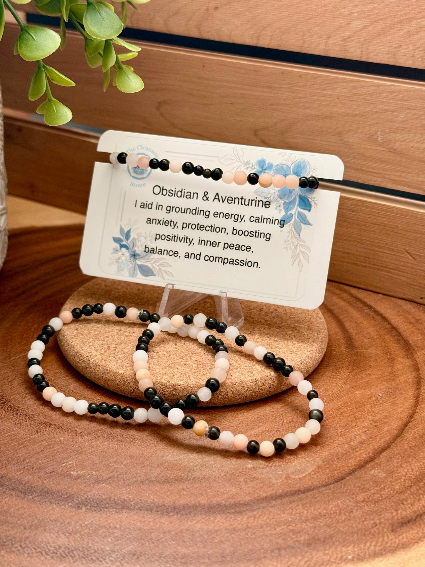 Obsidian and Aventurine Bracelet