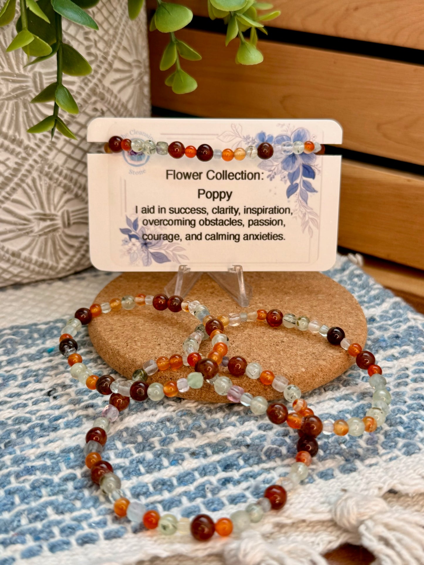 Poppy Flower Bracelet