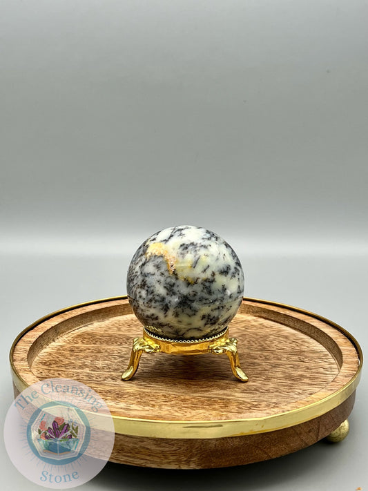 Agate With White Dendrite Sphere