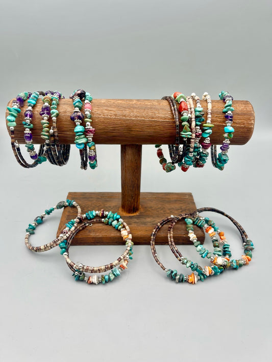 Turquoise and Assorted Stone Bracelets
