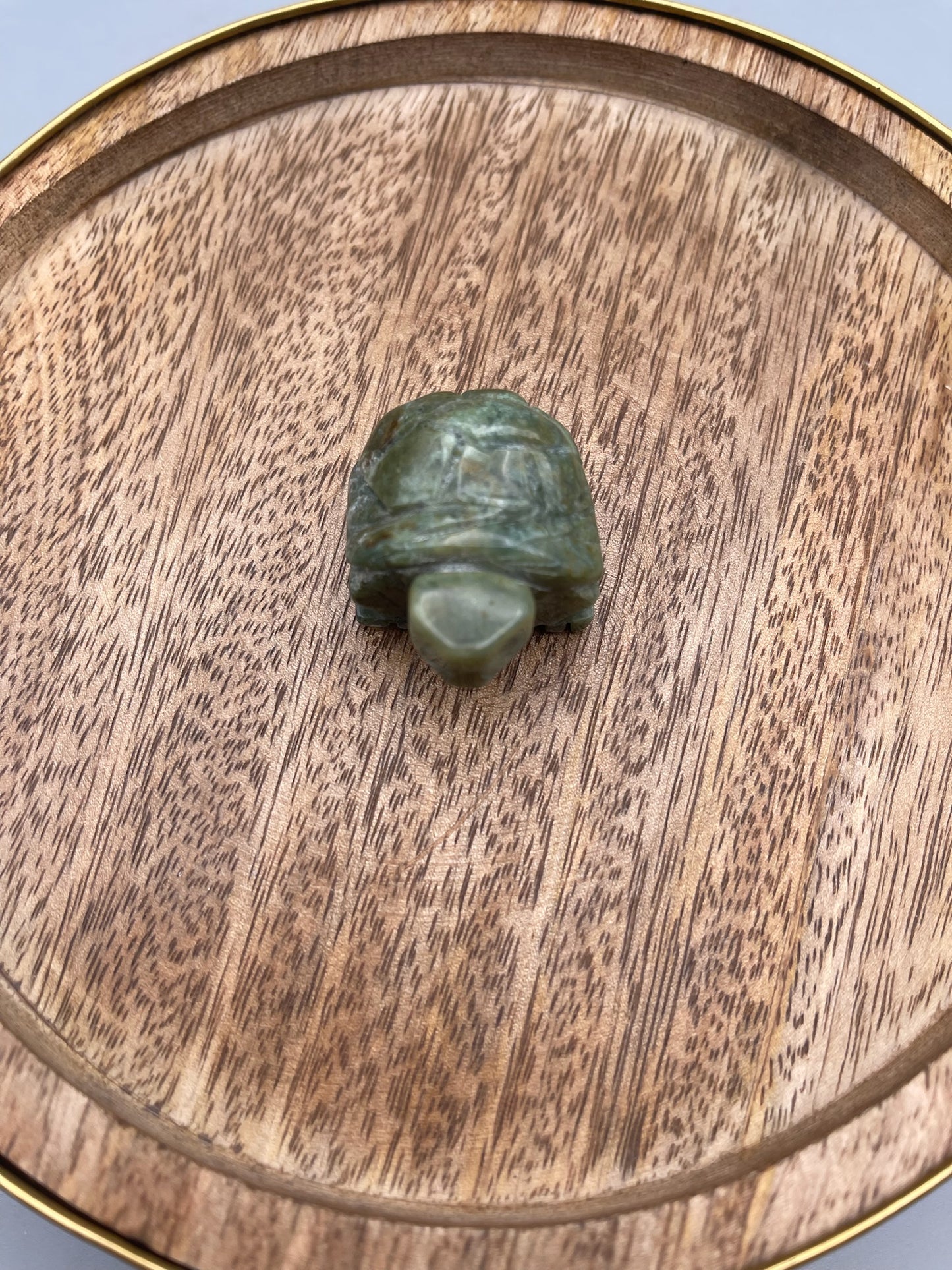 Moss Agate Turtle Carving