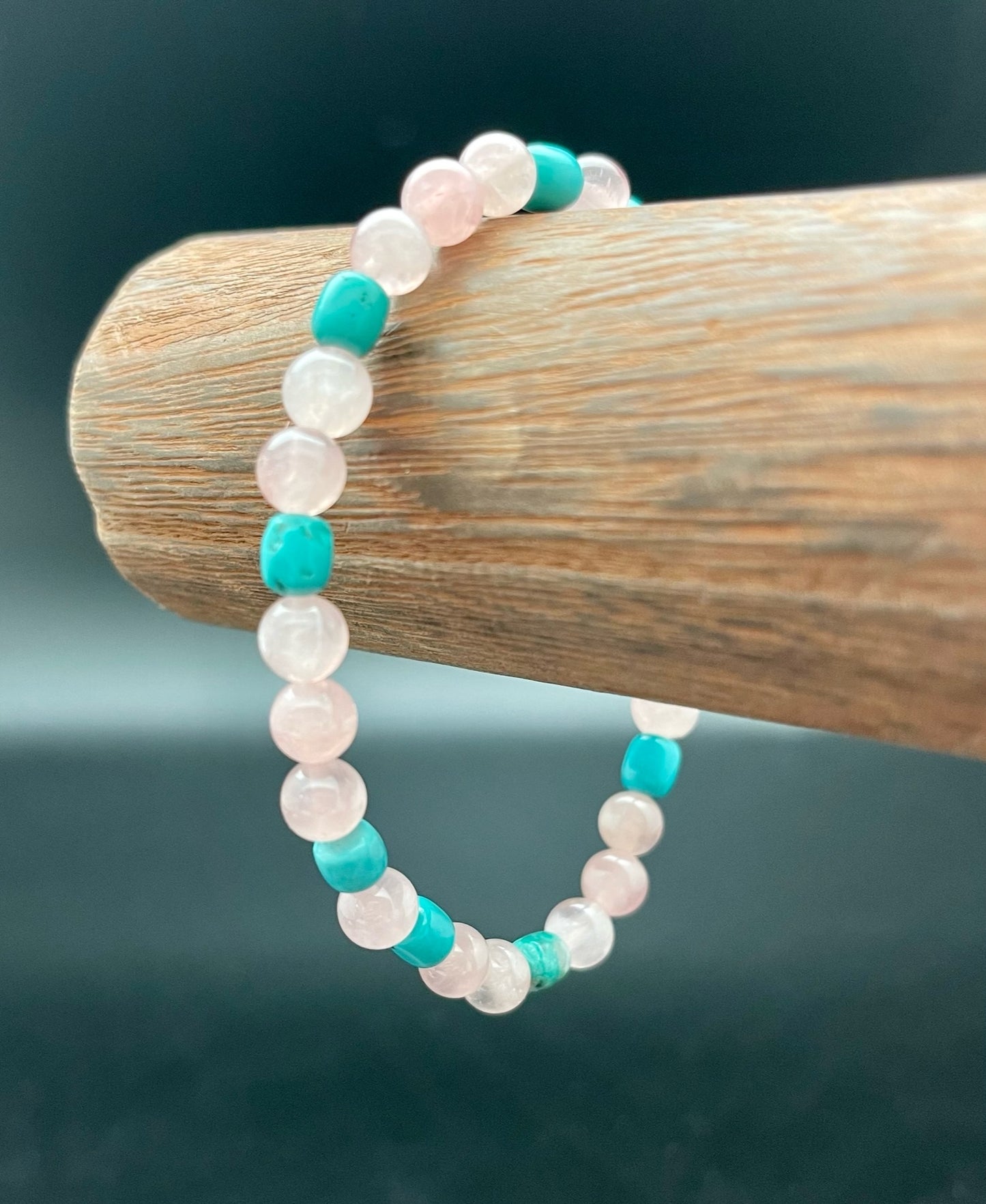 Rose Quartz and Turquoise Bracelet