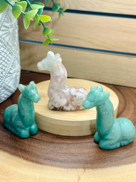 Stone Giraffe Carvings
