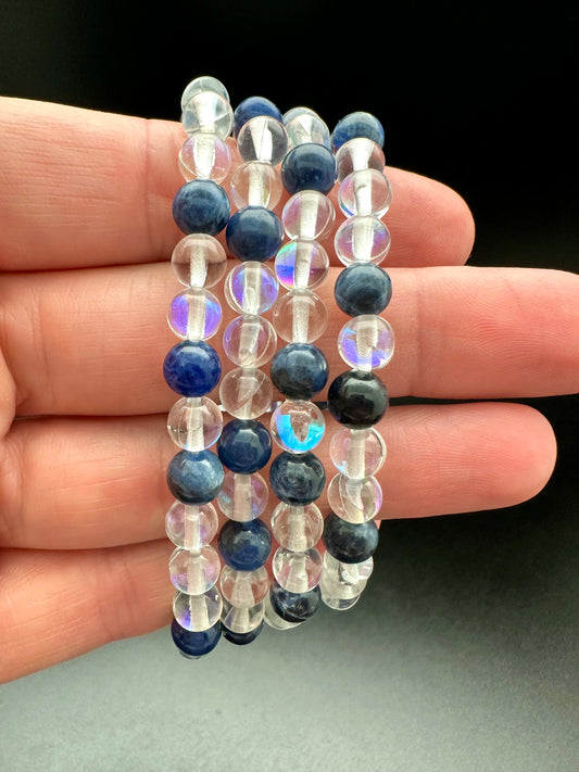 Sodalite and Mystic Quartz Bracelet