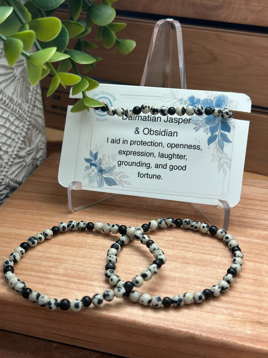 Dalmatian Jasper & Obsidian