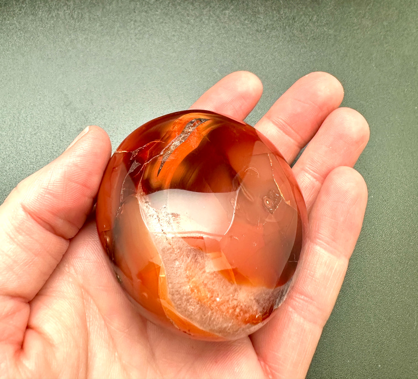 Carnelian Palm Stone Medium