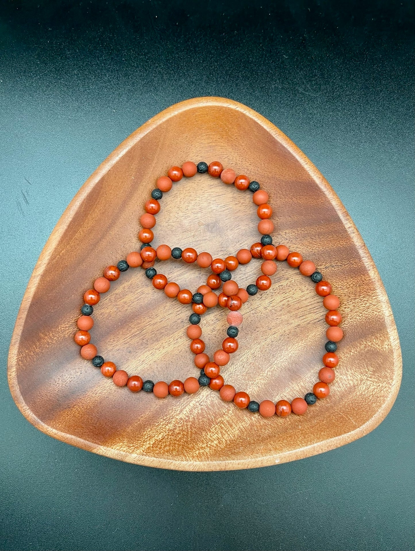 Red Jasper and Lava Bracelet