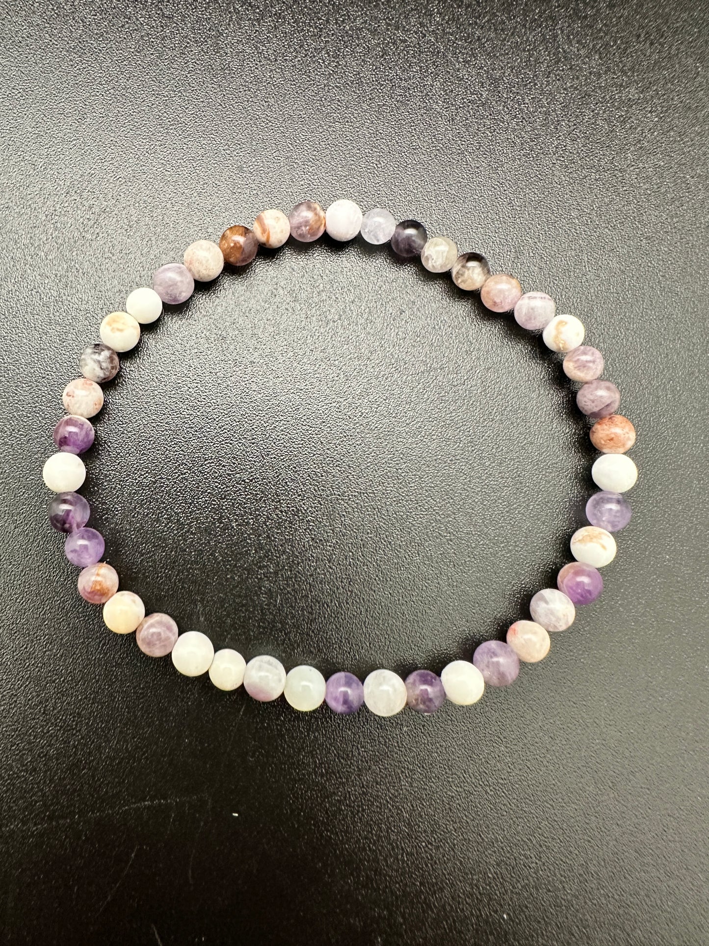 Chevron Amethyst and Magnacite Bracelet