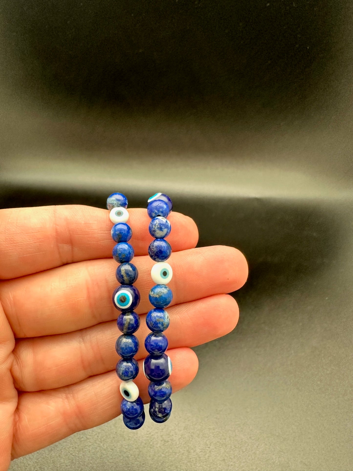 Lapis Lazuli and Evil Eye Bracelet