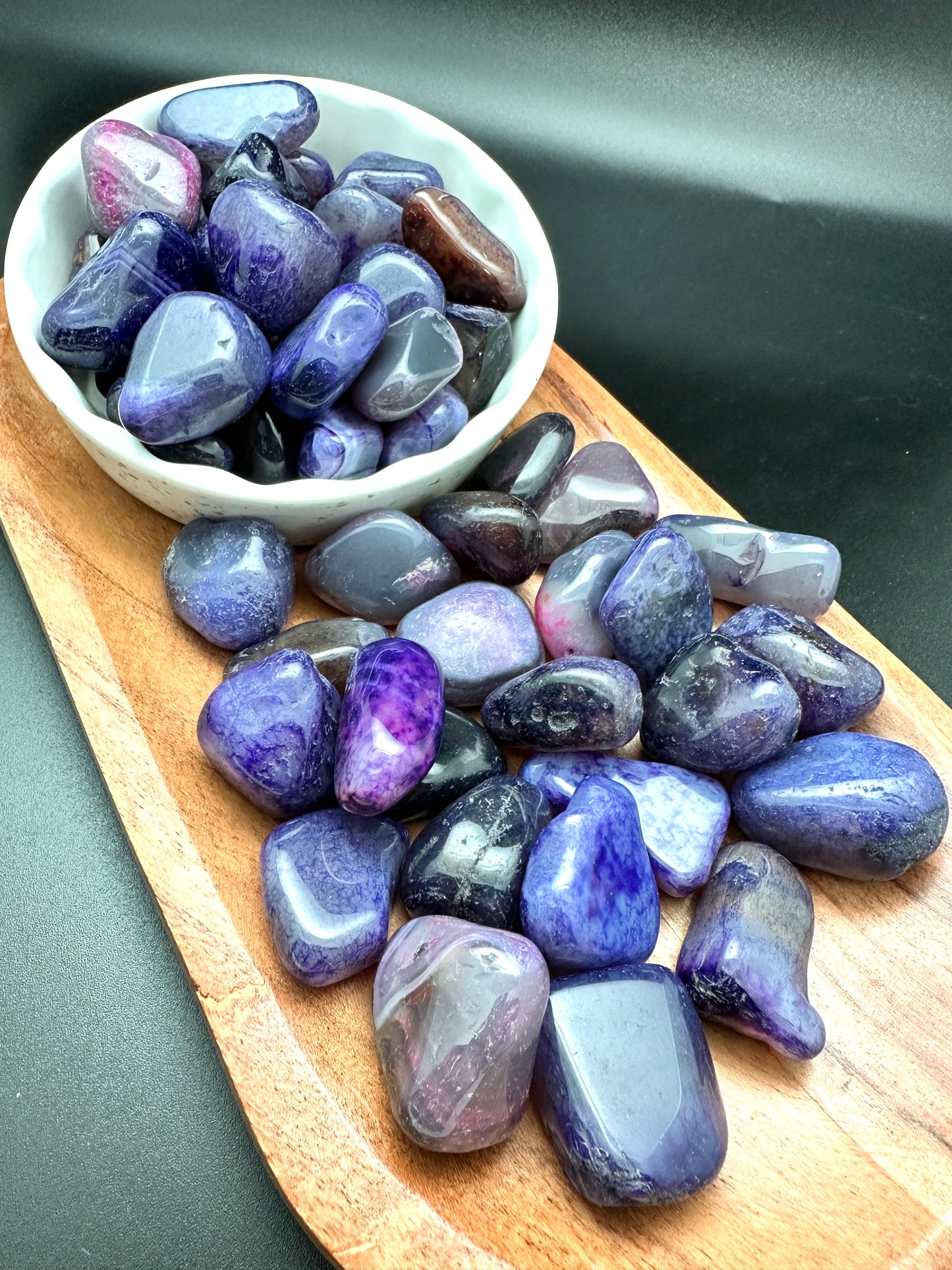 Purple Agate Tumbles