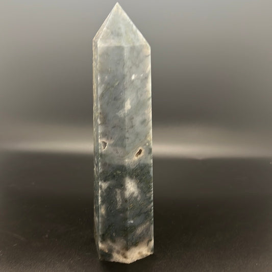 Moss Agate Tower 9”