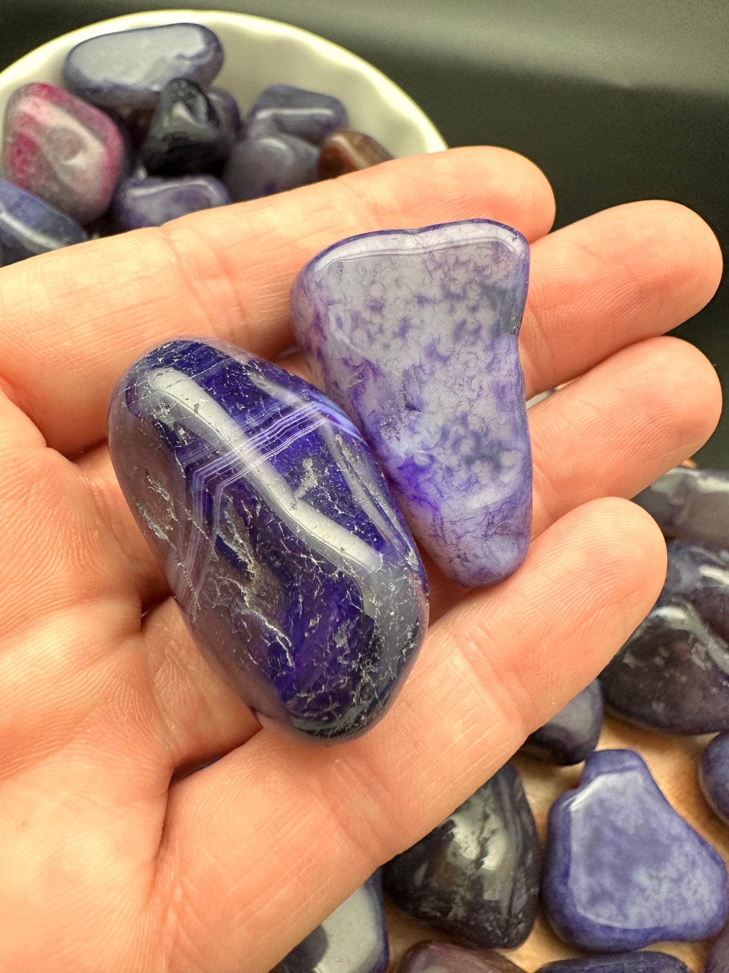 Purple Agate Tumbles