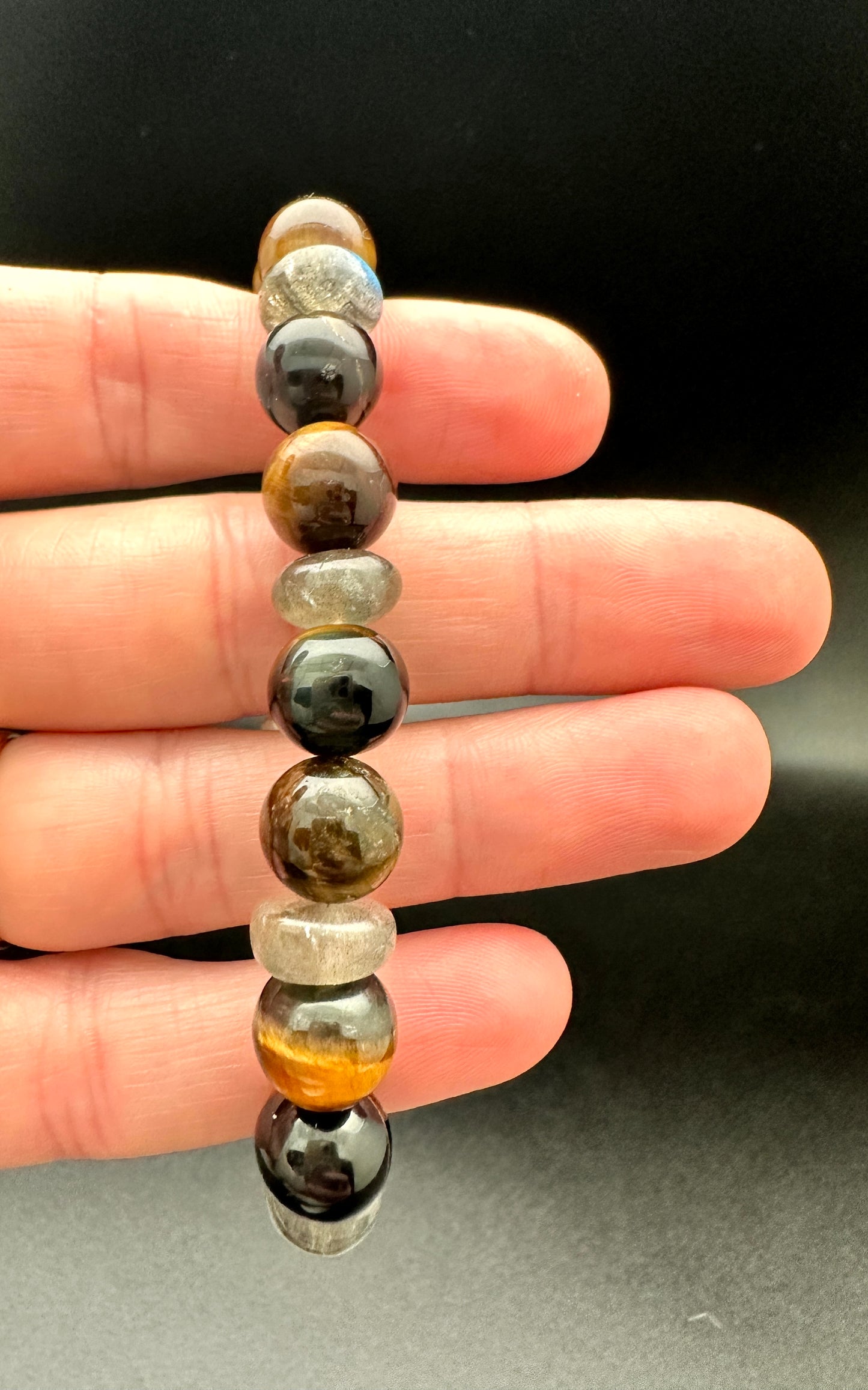 Tigers eye and Labradorite Bracelet