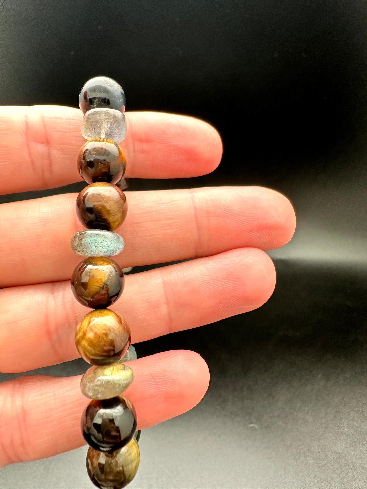 Tigers eye and Labradorite Bracelet