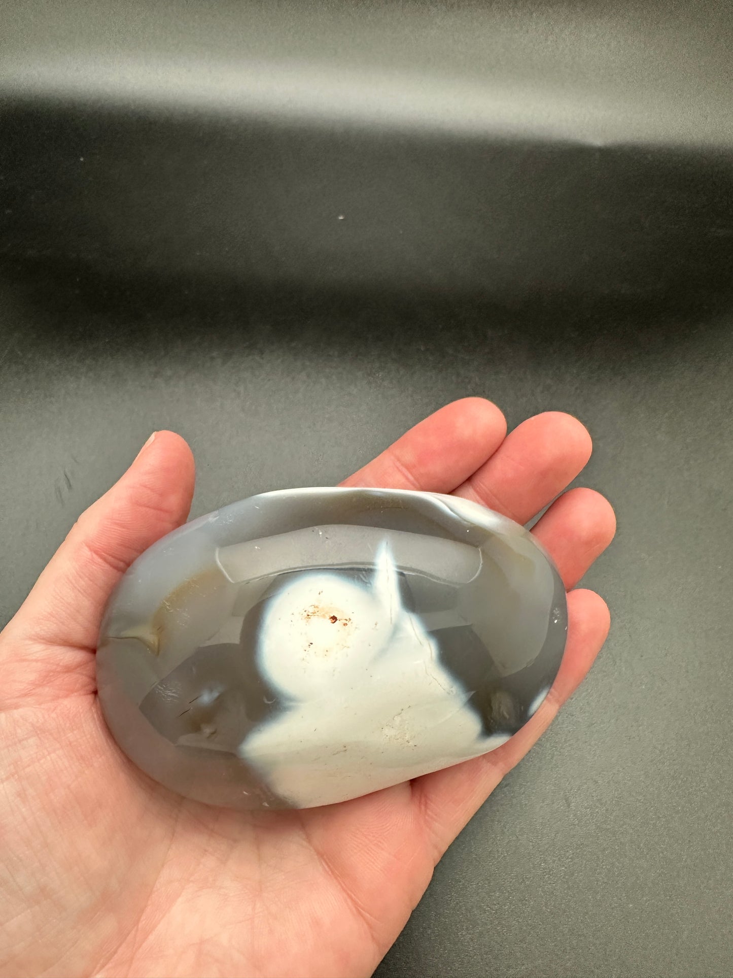 Orca Agate Large Palm Stone