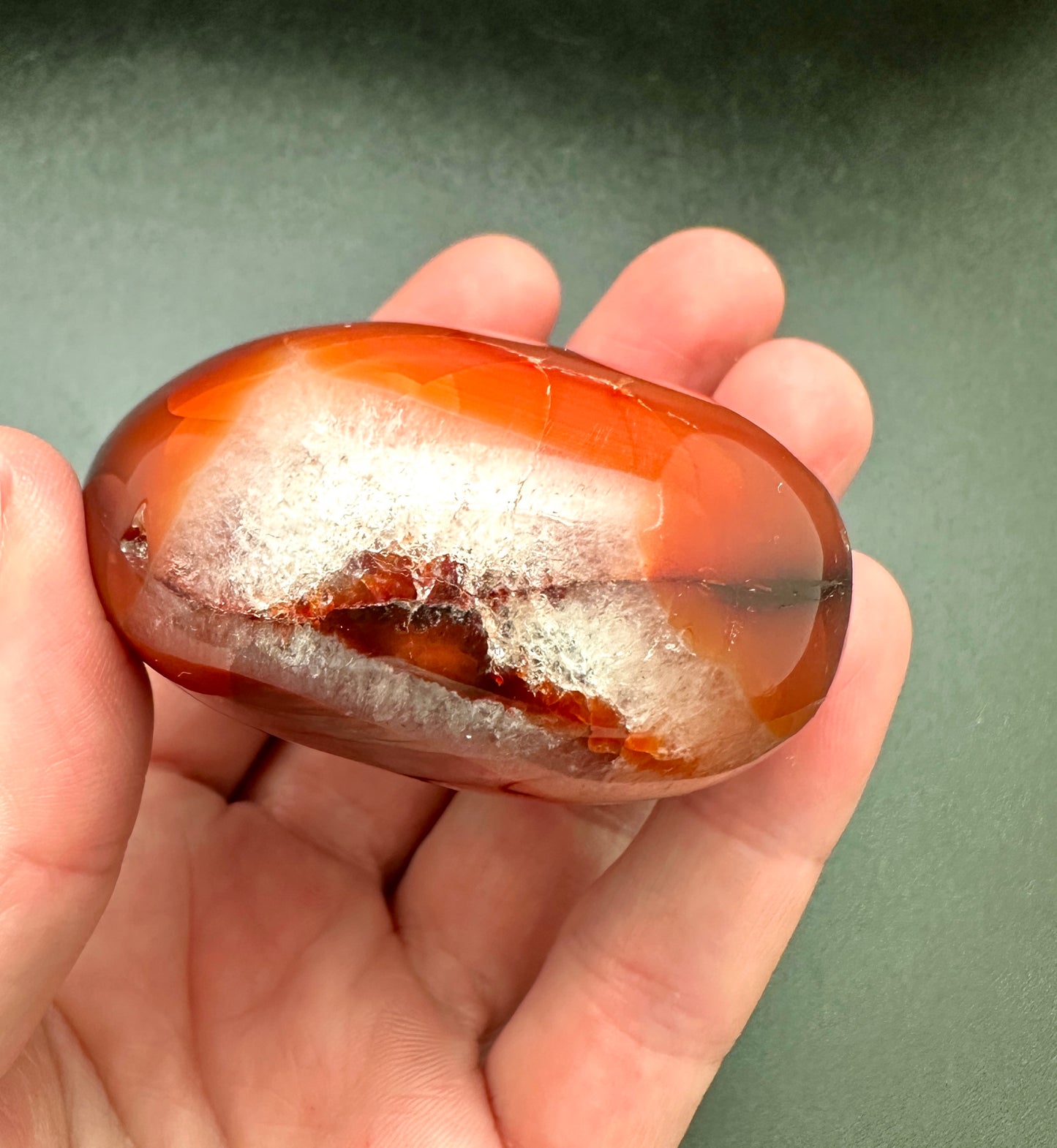 Carnelian Palm Stone Medium