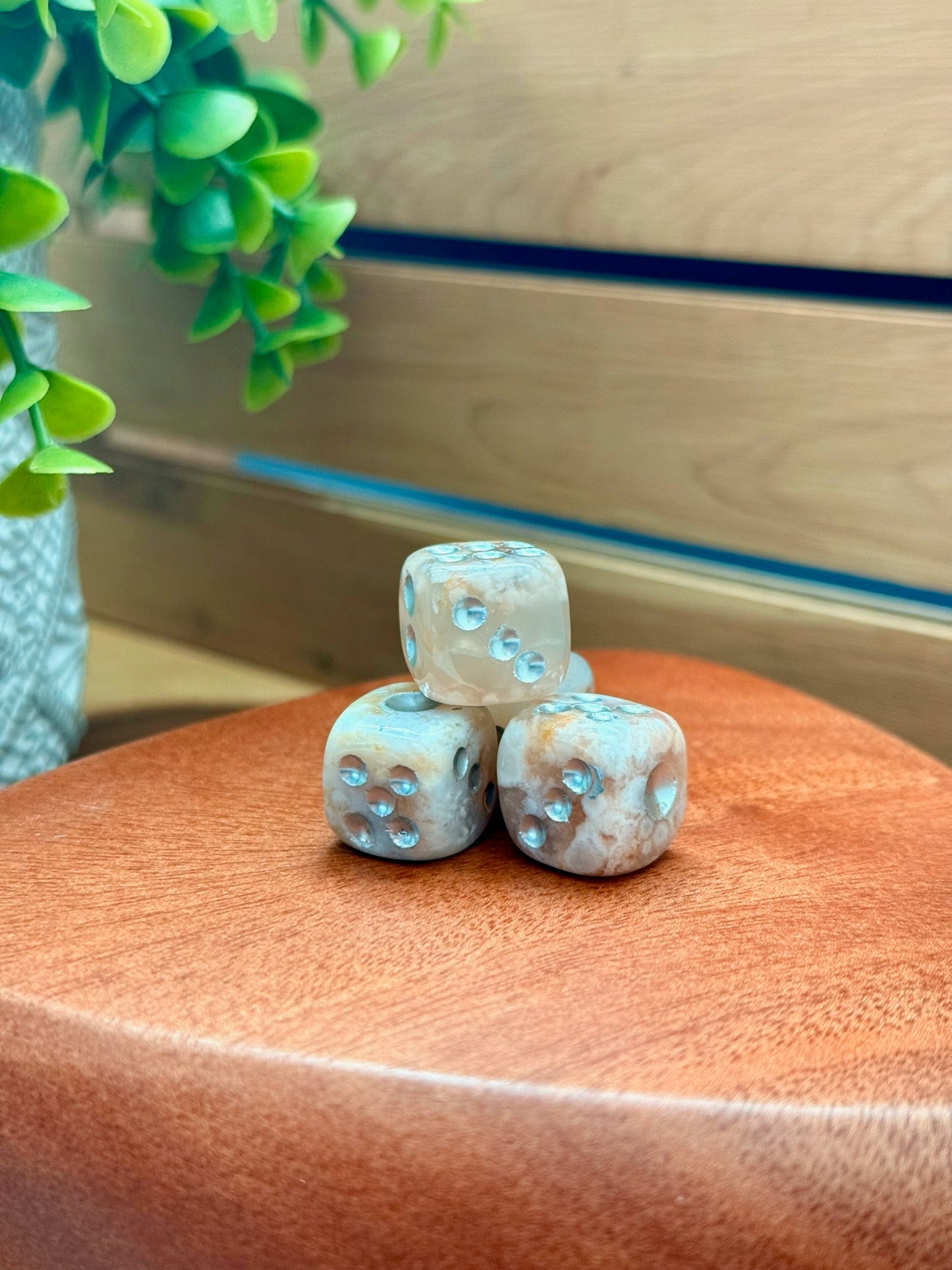 Hand Carved Stone Dice (6 sided)