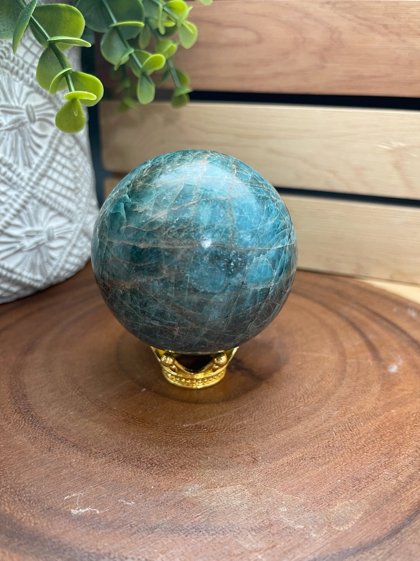 Blue Apatite Sphere