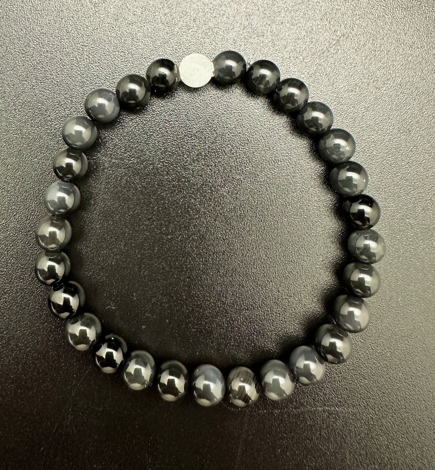 Silver Obsidian and Moonstone Bracelet