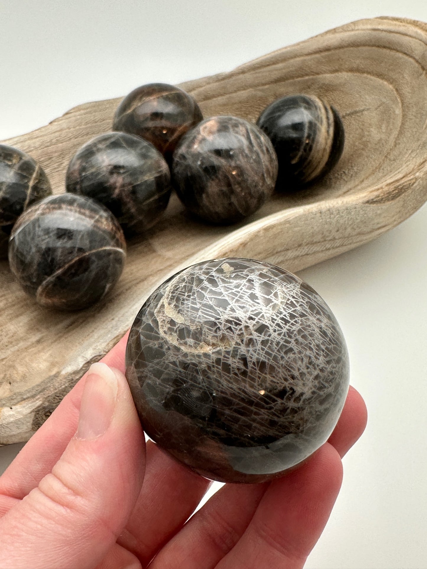 Black Moonstone Small Spheres