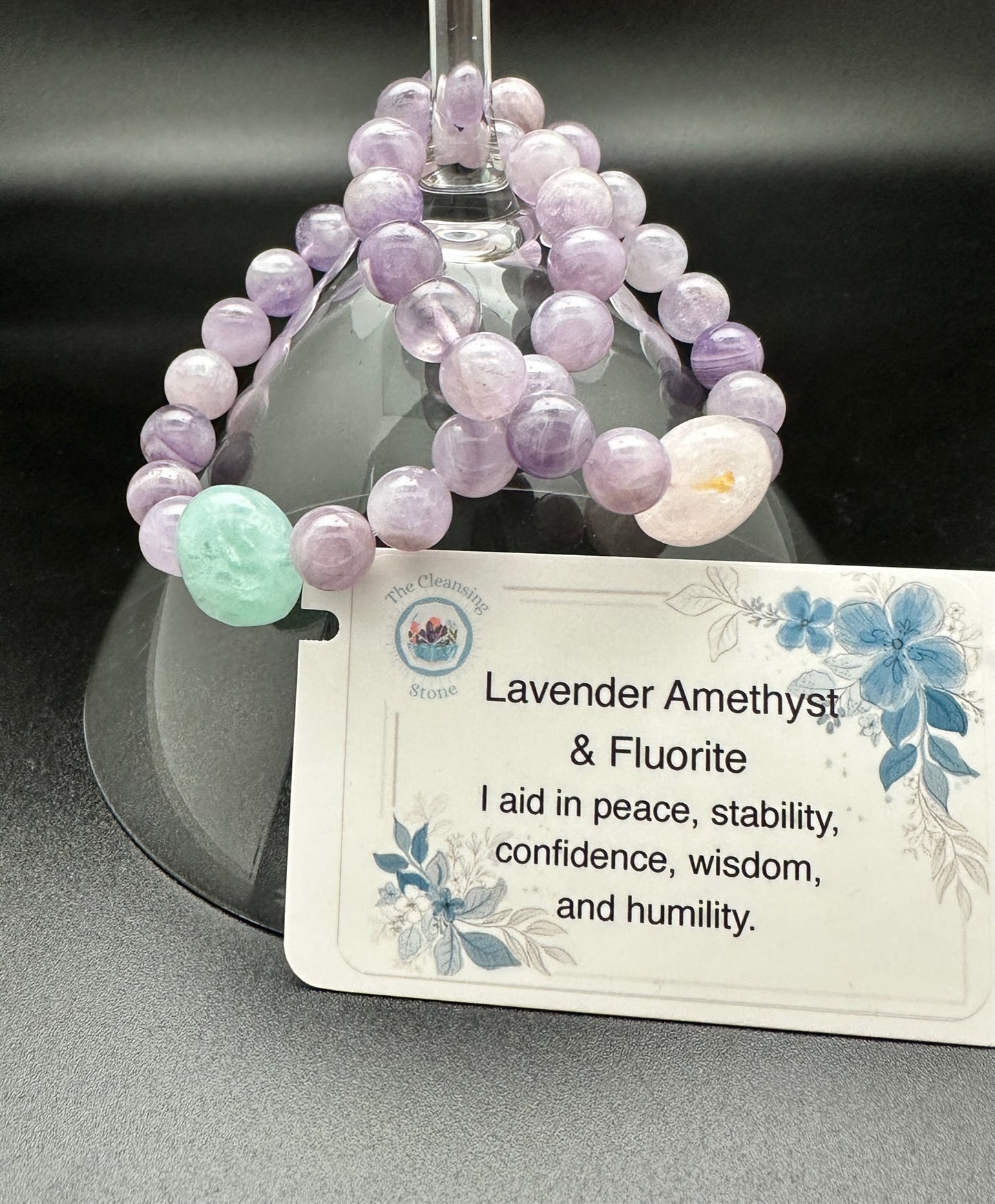 Lavender Amethyst and Fluorite Bracelet