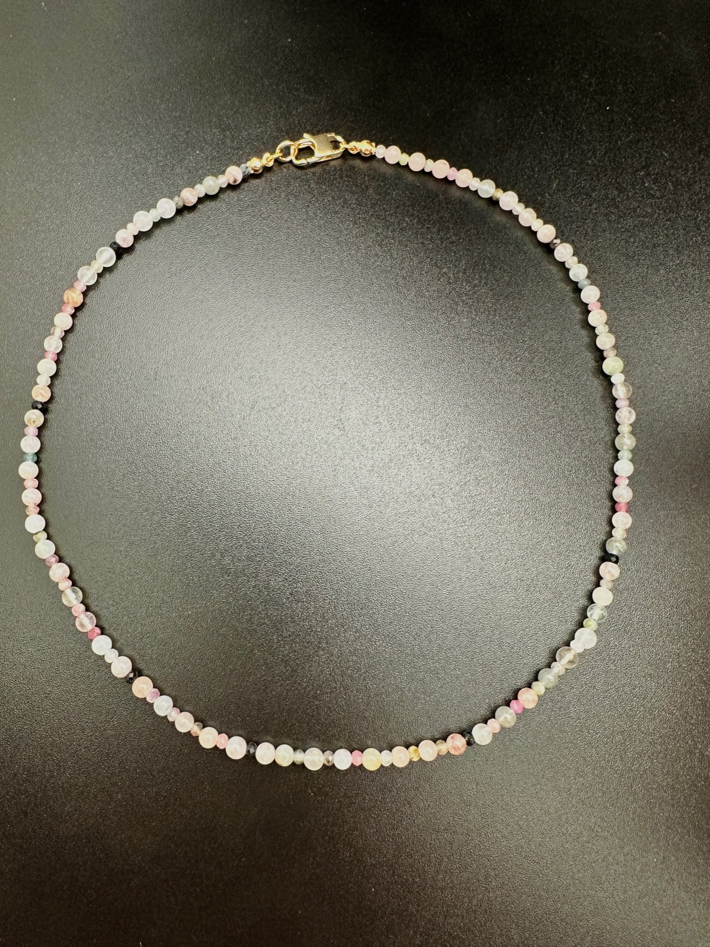 Watermelon Tourmaline and Beryl Necklace