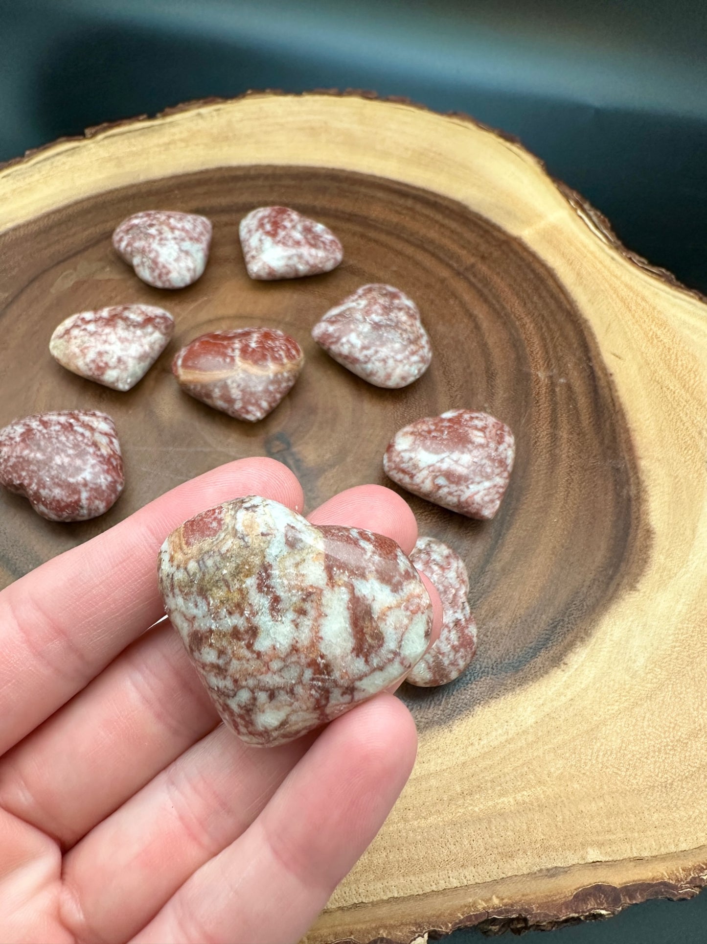 Assorted Hand Carved Stone Hearts