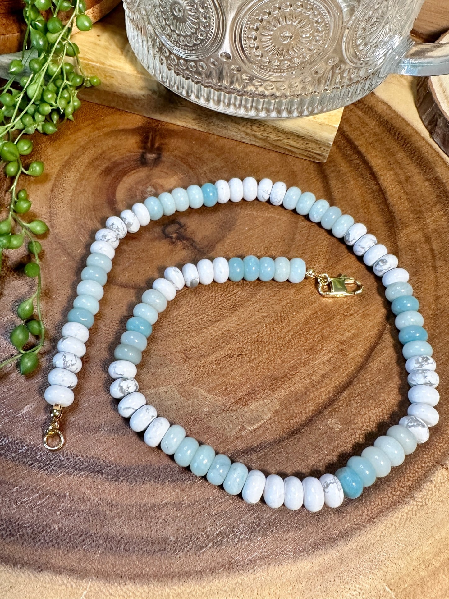 Howlite and Amazonite Necklace