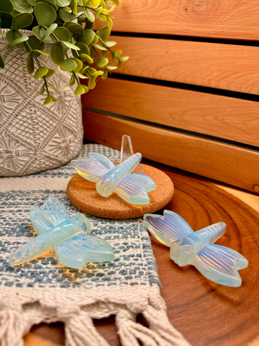 Opalite Dragonfly Carvings