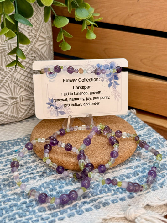 Larkspur Flower Bracelet