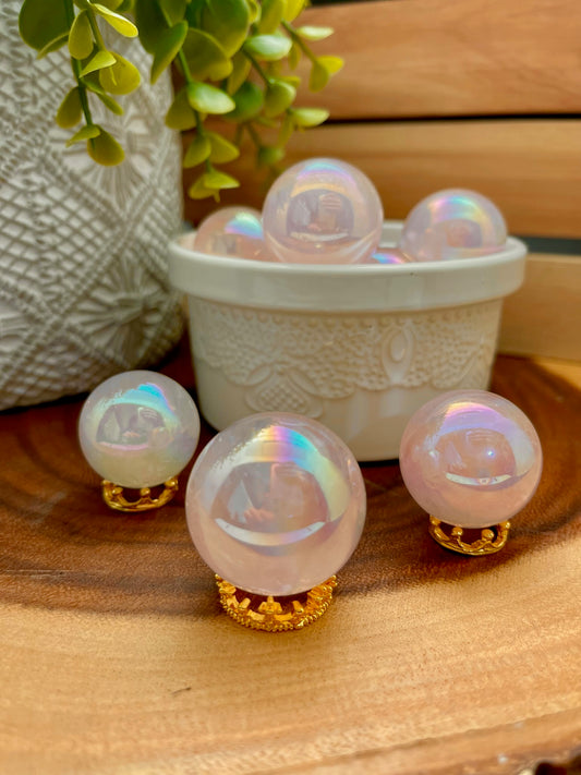Aura Quartz Small Spheres