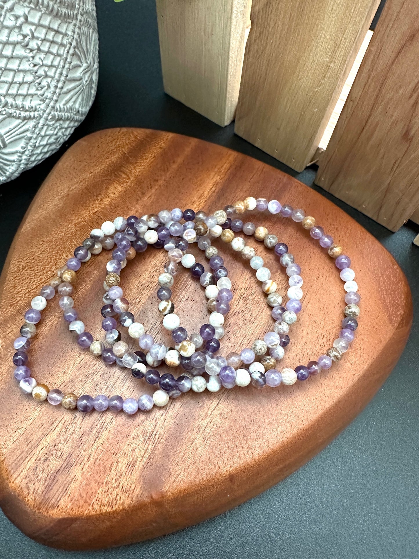 Chevron Amethyst Bracelet