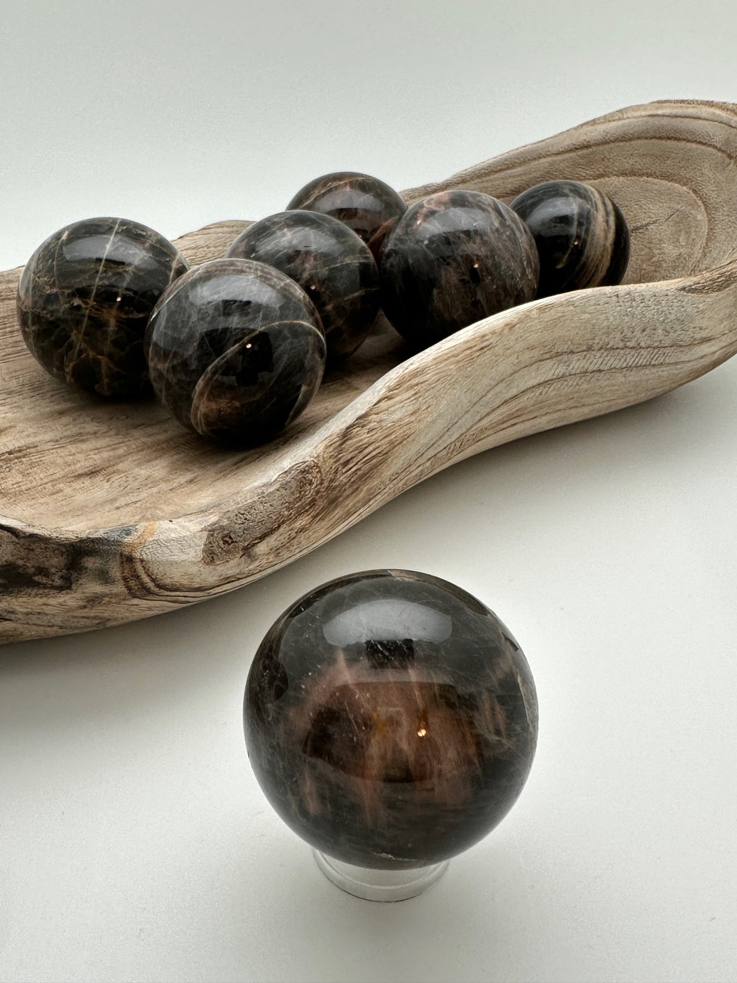 Black Moonstone Small Spheres