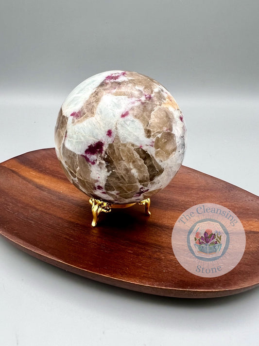 Ruby in Feldspar Sphere