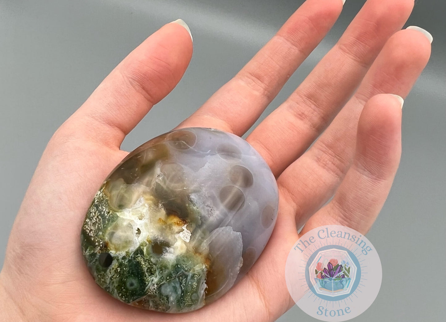 Ocean Jasper Medium Palm Stone