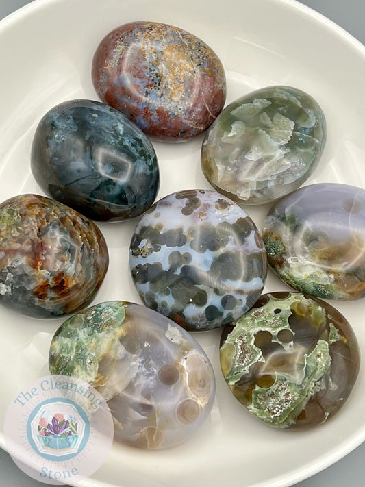 Ocean Jasper Medium Palm Stone