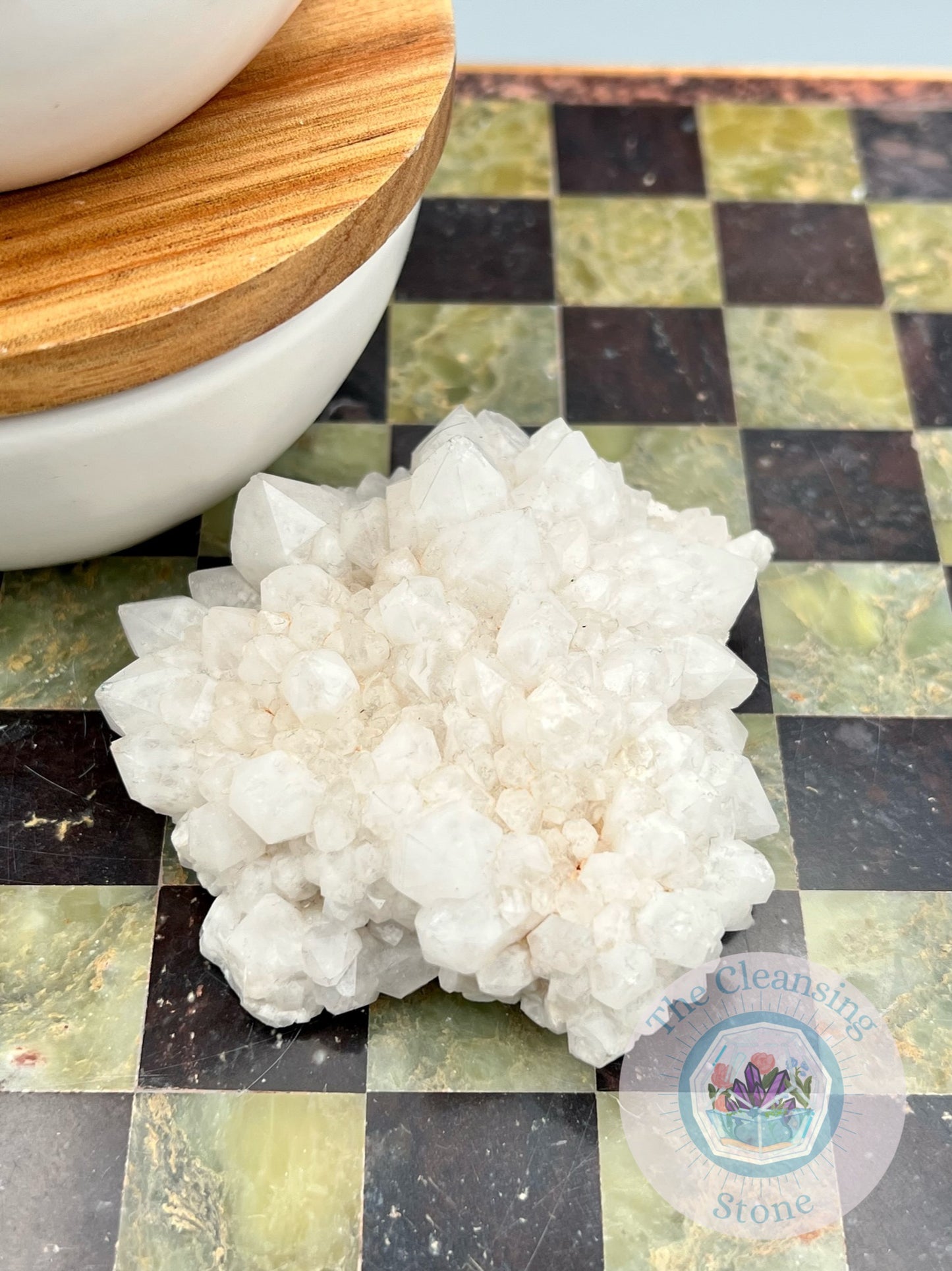 Natural White Quartz Crystal Cluster from Madagascar