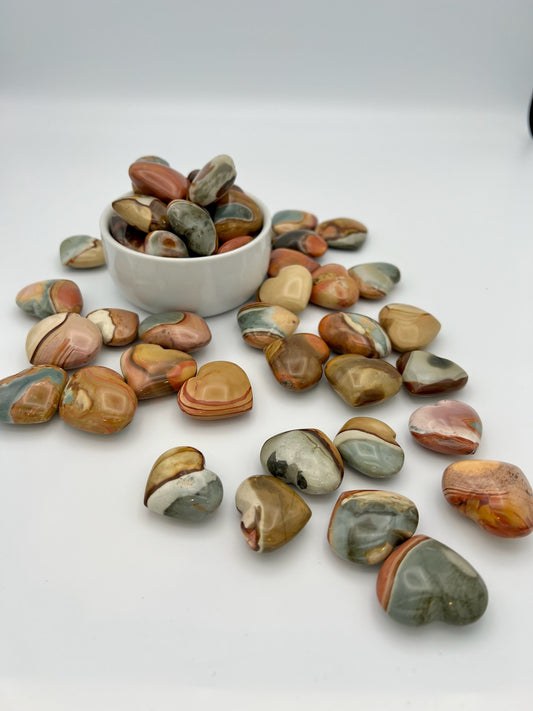 Polychrome Jasper Heart 3-4 cm