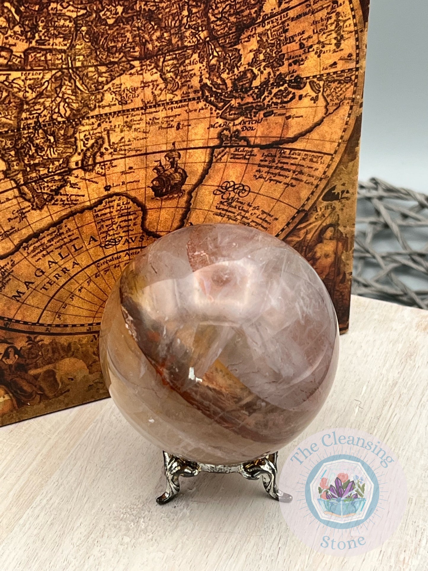 Yellow Fire Quartz Sphere