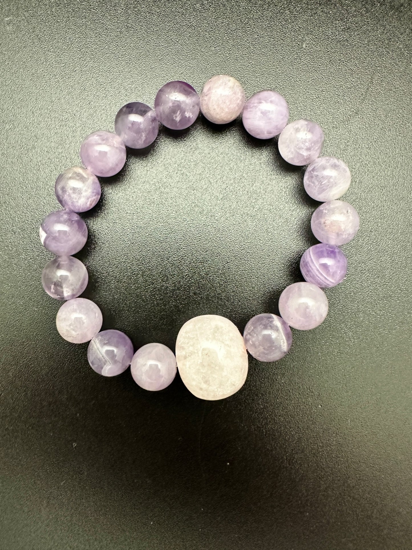 Lavender Amethyst and Fluorite Bracelet