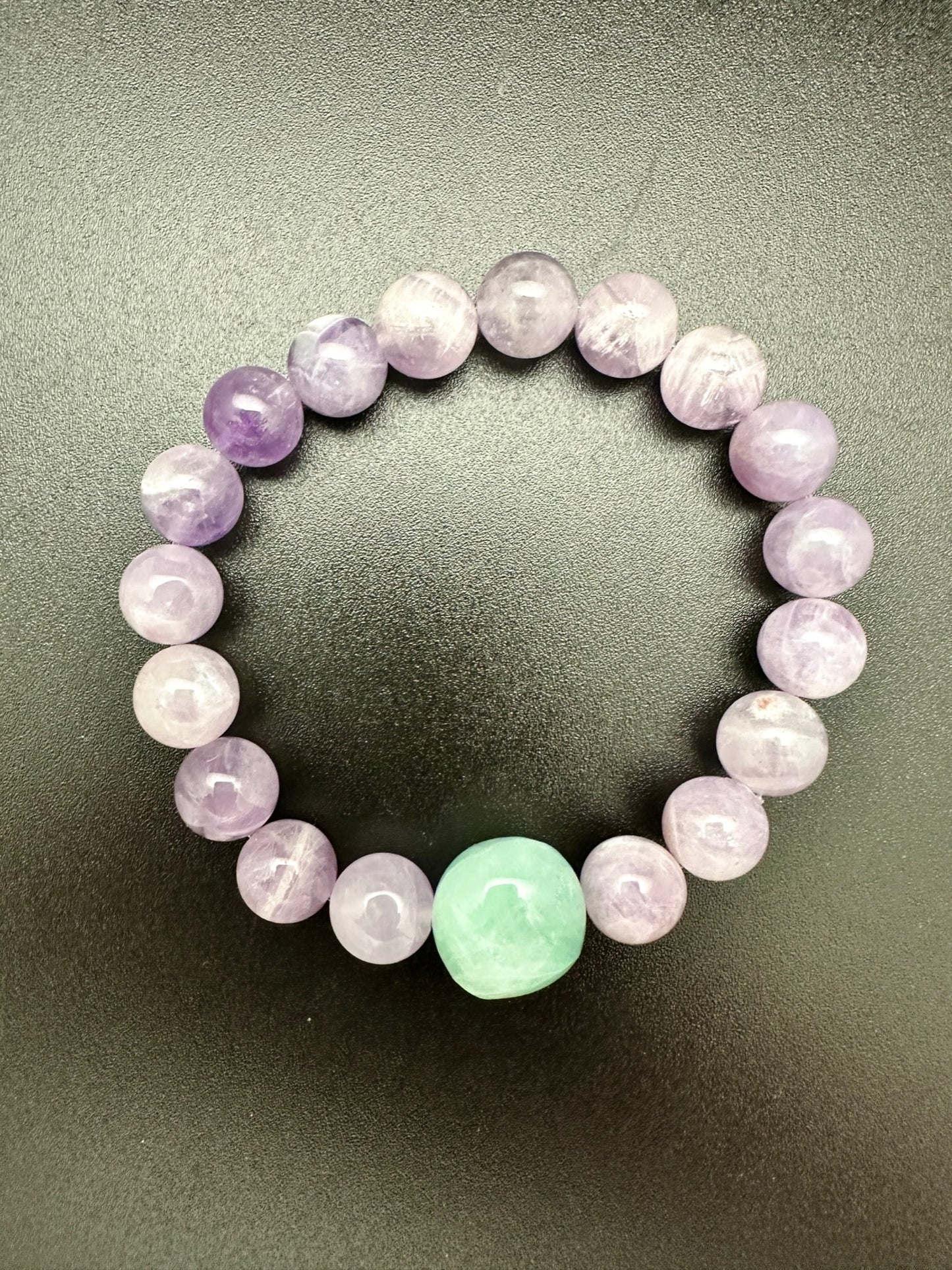 Lavender Amethyst and Fluorite Bracelet