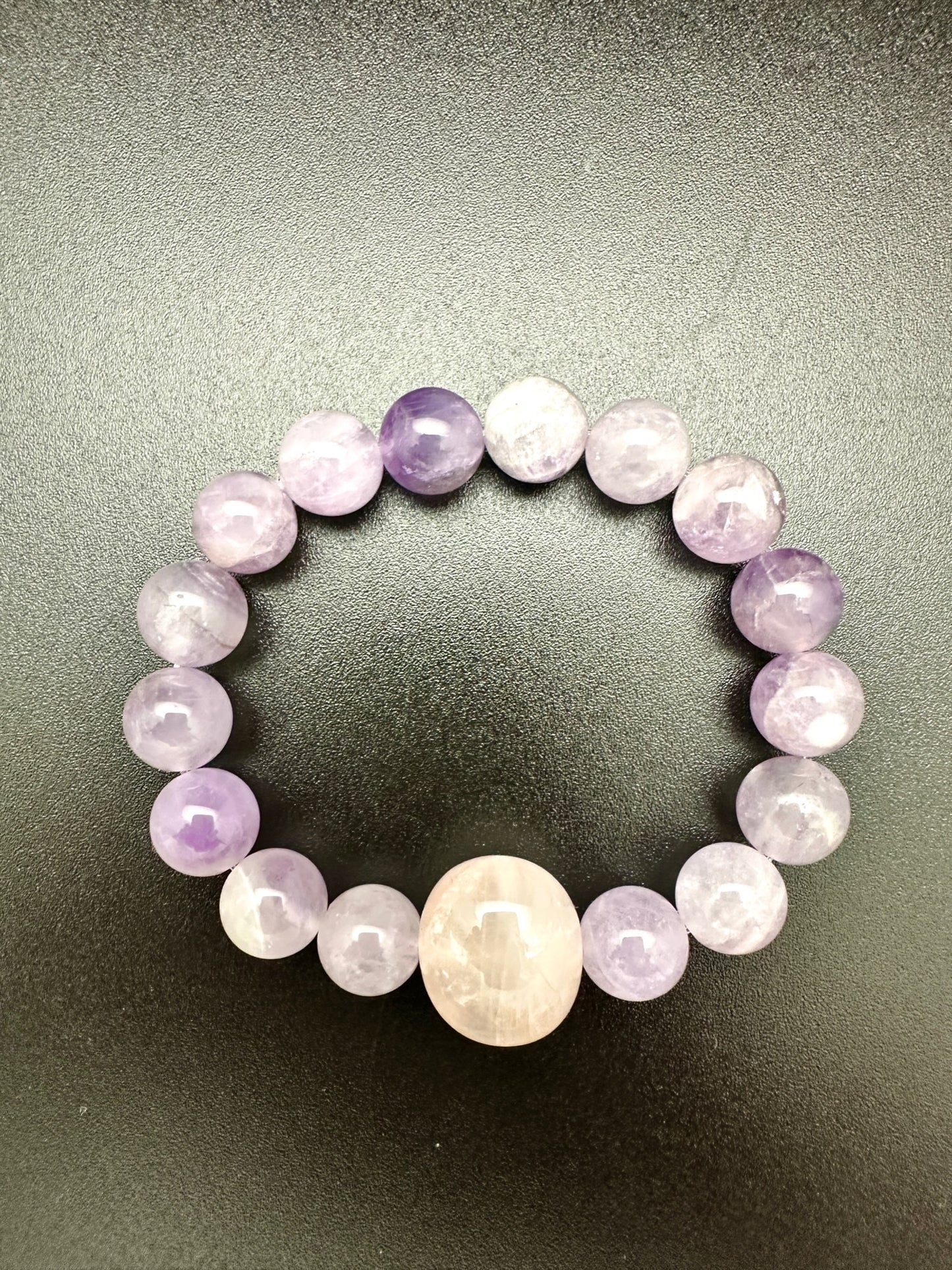 Lavender Amethyst and Fluorite Bracelet