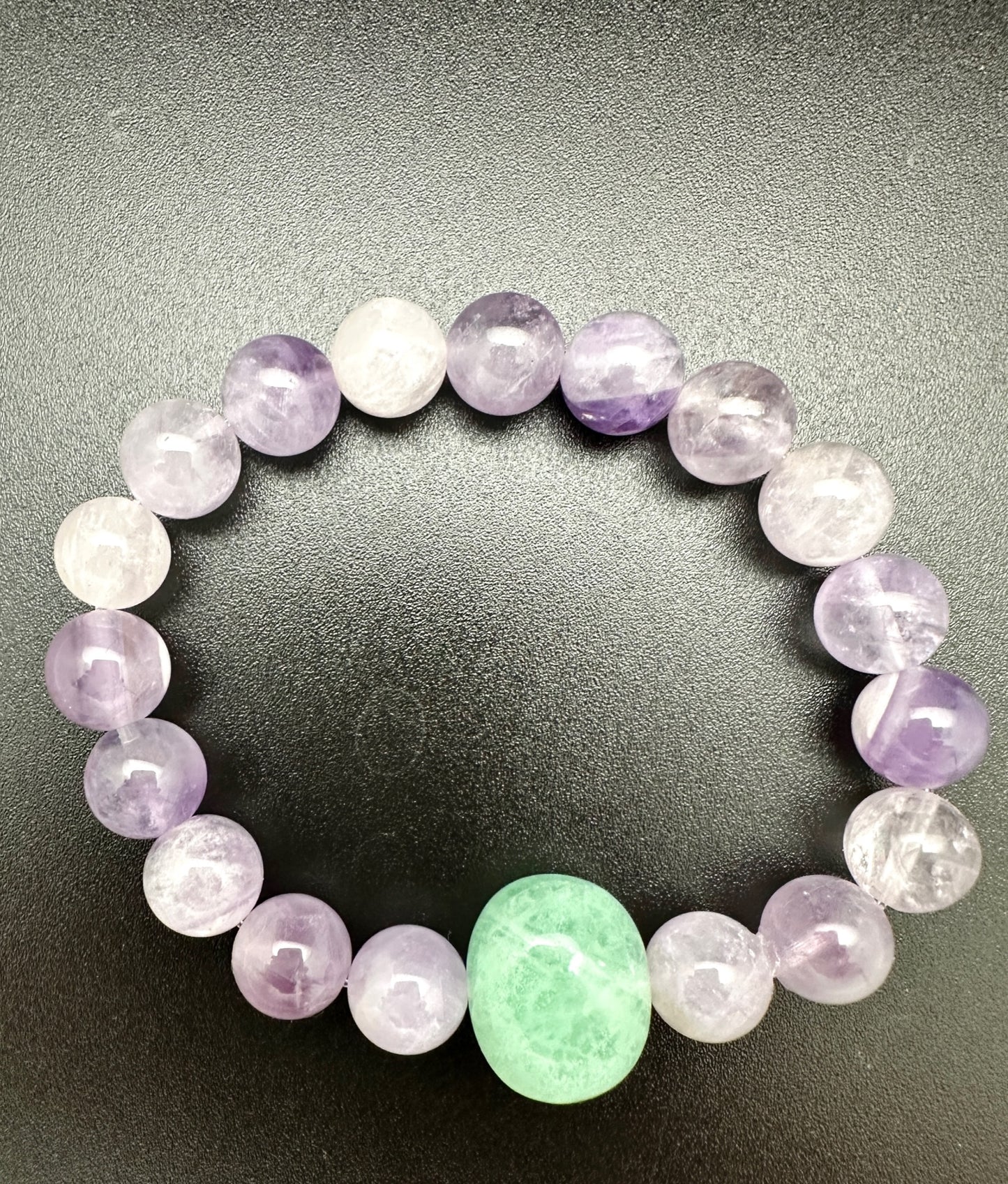 Lavender Amethyst and Fluorite Bracelet