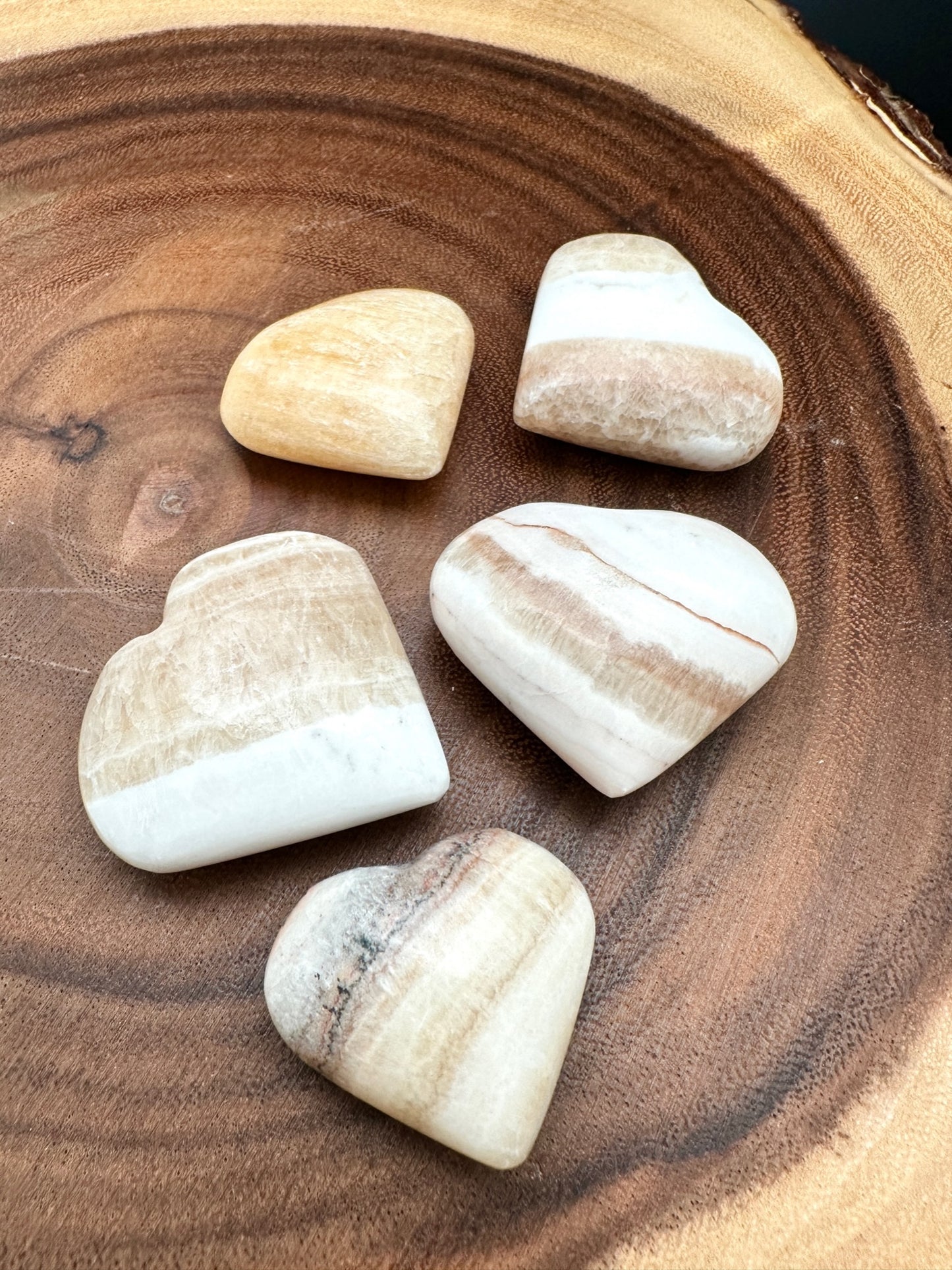 Assorted Hand Carved Stone Hearts