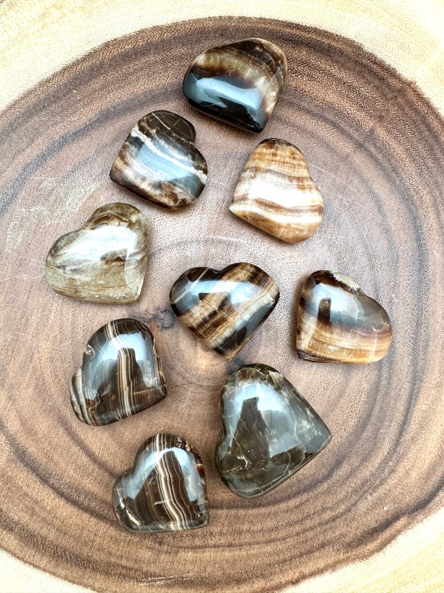 Assorted Hand Carved Stone Hearts