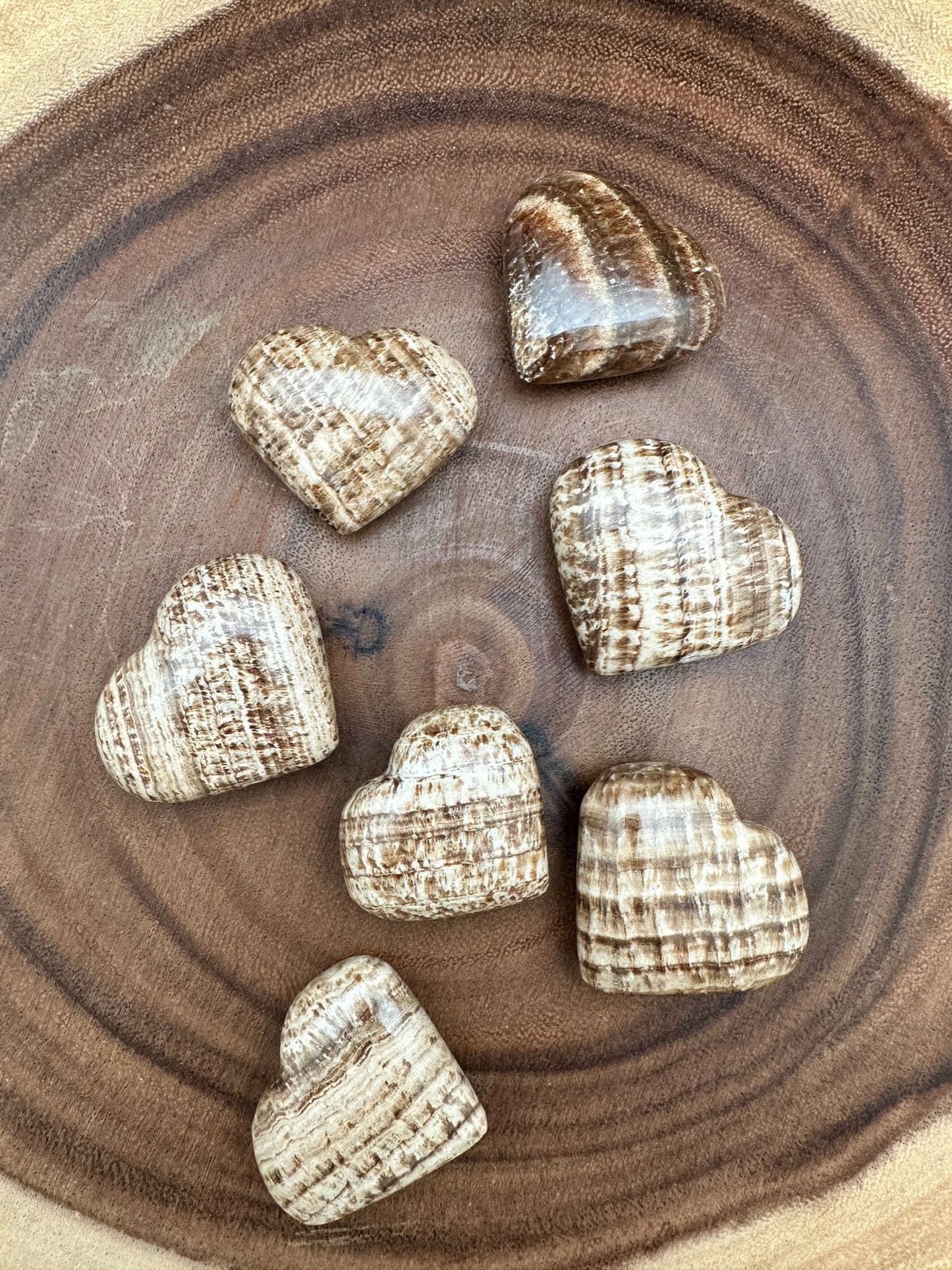 Assorted Hand Carved Stone Hearts